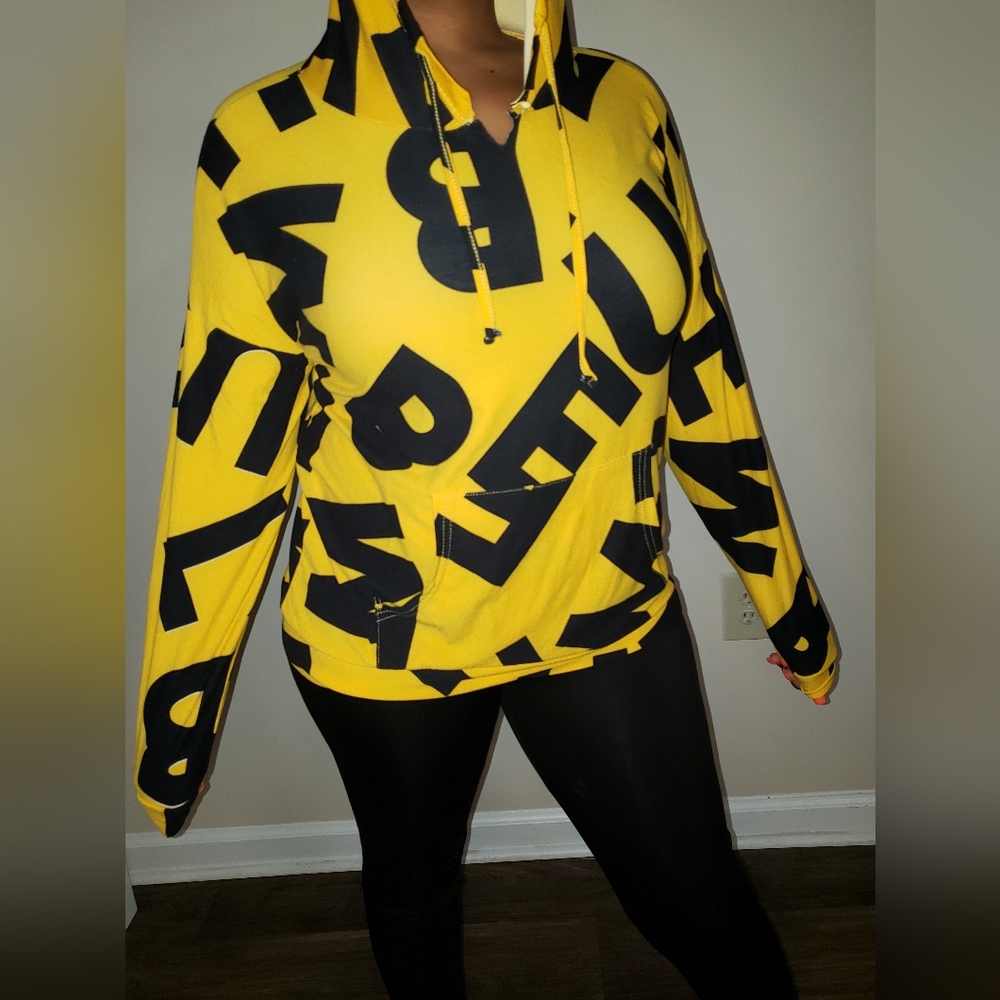 Yellow and Black long sleeve shirt